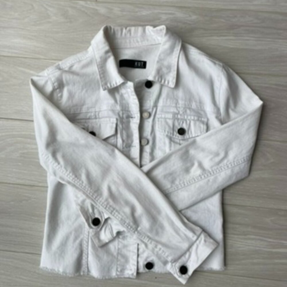 Kut from the Kloth White Denim Jacket